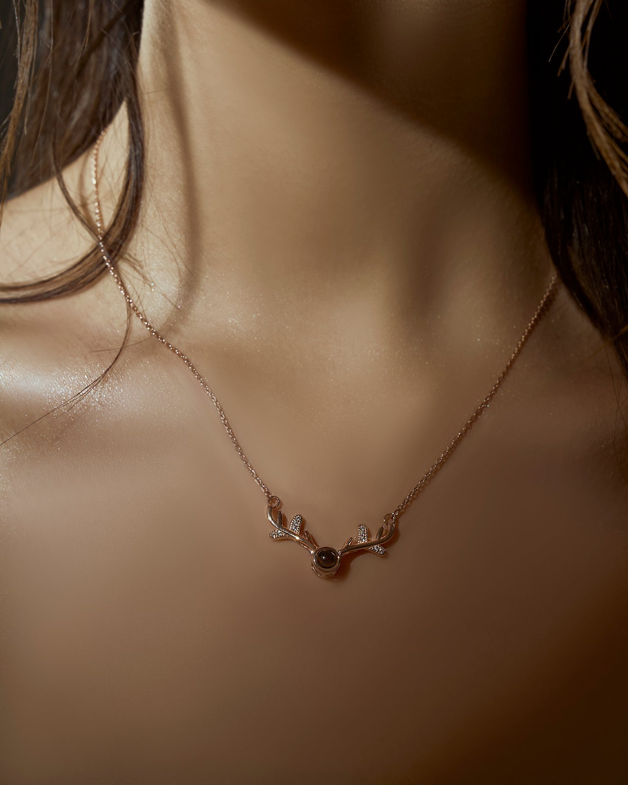 Deer Rose Gold Necklace