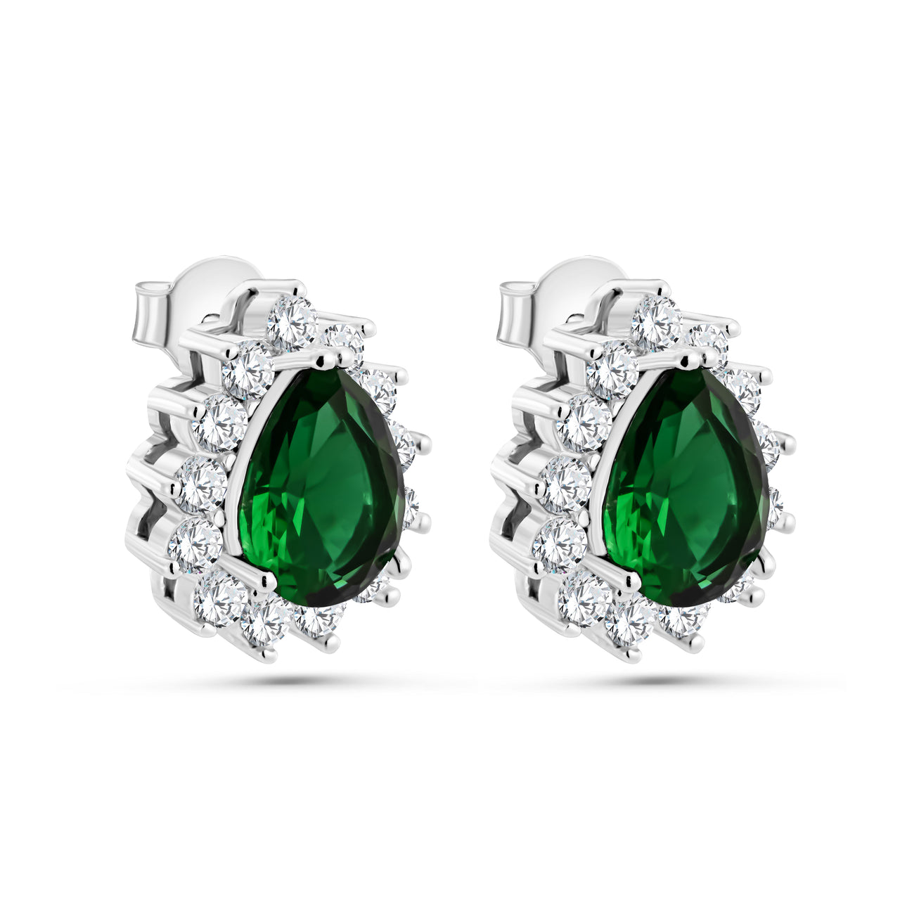 Emerald Pear Earrings